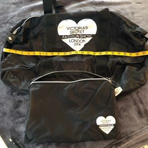 Victoria’s Secret duffle with snap in pouch